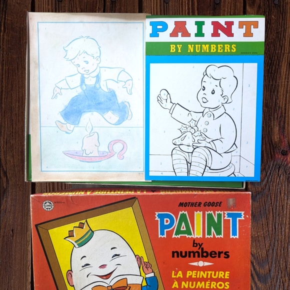 Vintage Paint by numbers kit Mother Goose 1960s - Picture 3 of 4